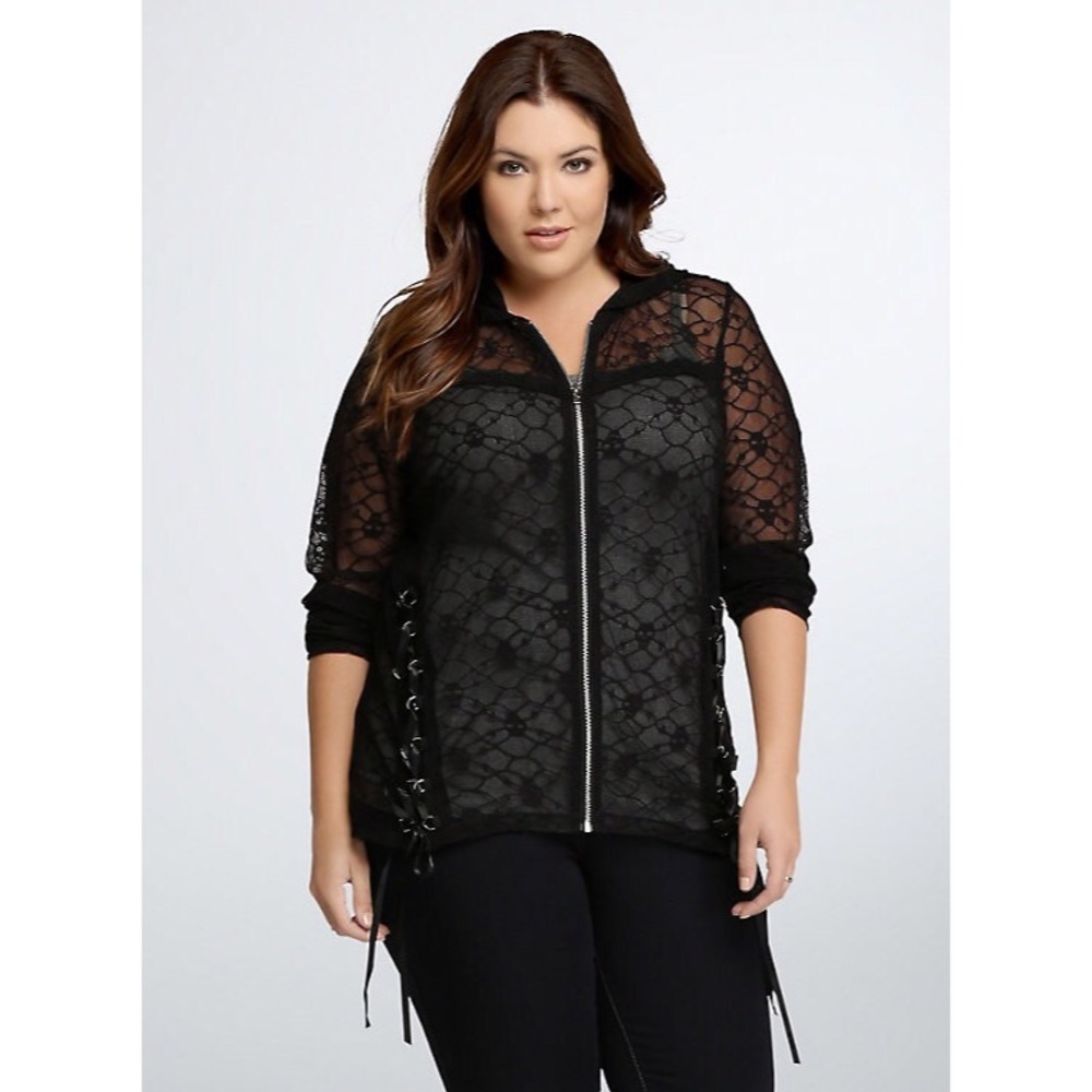 Torrid Tripp Skull Lace Hoodie